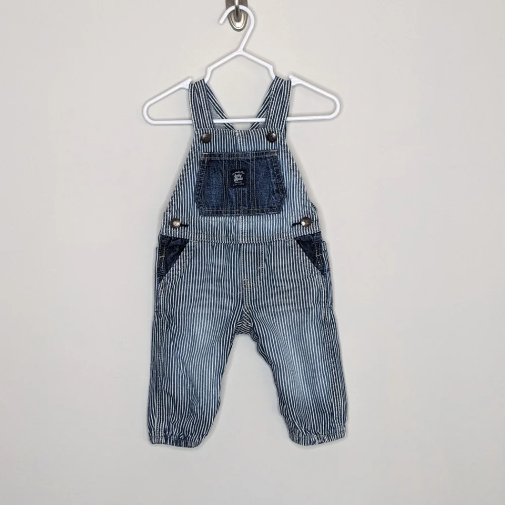 Oshkosh Stripe Engineer Overall 6m